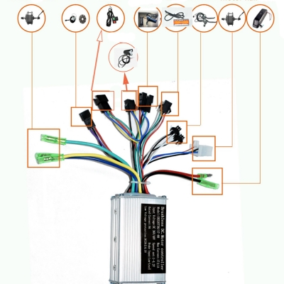 Набор для электрификации велосипеда E-Motion Kit (мотор-колесо переднее, контроллер, ручка газа)-1
