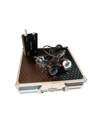 Стоматологические бинокуляры, 3.5-кратное увеличение LED, черный кейс-1